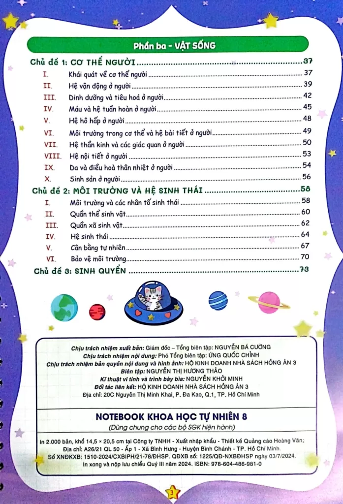 NOTEBOOK KHOA HỌC TỰ NHIÊN LỚP 8 (Dùng chung cho các bộ SGK hiện hành)
